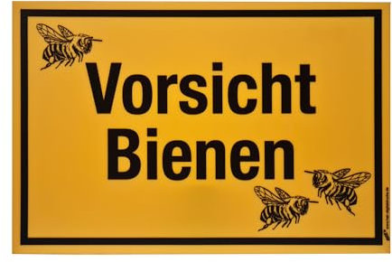 Warnschild Gelb Vorsicht Bienen Bienenvölker Imker Hinweisschild 30 x 20 cm