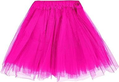 JOPHY & CO. Tutu da Adulto in Tulle Feste Danza (cod. 716) (IT, età, Taglia Unica, Regular, Fucsia 40cm/6pc)