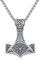 Thor's Hammer Halskette für Männer 925 Sterling Silber Thor's Hammer Anhänger Wikinger Amulett Nordische Mythologie Wikinger Kette Schmuck Geschenk für Männer Frauen Teen Jungen