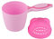 2 Colors Baby Bath Rinse Cup, Baby Shampoo Cup Baby Bath Jug Toddler Hair Washing Baby Bath Water Pourer Cute Kids Wash Hair Bath Rinse Protection Eye Bath Cup (Rosa)