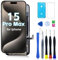 FNKJYND FHD LCD für iPhone 15 Pro Max Bildschirm Ersatz A2849 für iPhone 15 Pro Max Display A3105 A3106 A3108 Screen Digitizer 3D Touch Assembly Repair Part Kit mit Werkzeugen