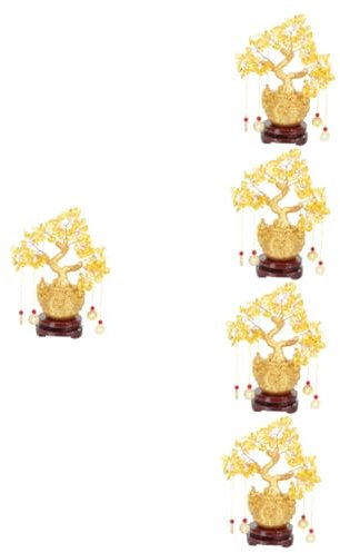 TOPBATHY 5 Piezas Adorno De Vaca Lechera Decoración Creativa del Árbol del Dinero Adorno del Árbol del Dinero Artículos De Decoración De Soporte De TV Ornamento Chino El Plastico