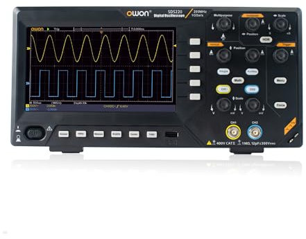 Owon SDS220 200Mhz Digital Oscilloscope, 2CH 1GS/s, 20M Dual Channel Oscilloscope 30 Types Automatic Measurement