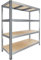 MASKO® Scaffalatura per carichi pesanti, 160 x 160 x 60 cm, portata 1200 kg, 4 ripiani regolabili, pannelli in MDF in metallo, scaffalatura, scaffalatura da officina, telaio in acciaio, garage, colore