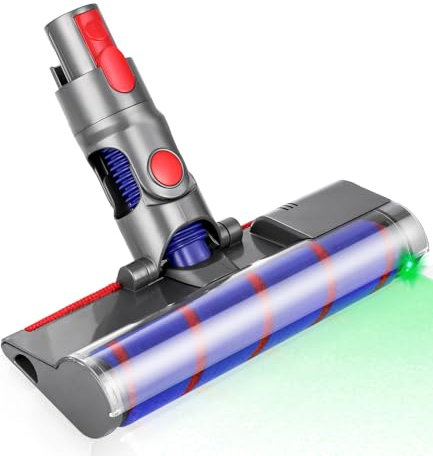 Cabezal de Cepillo Motorizado Compatible para Dyson V7, V8, V10, V11, V12, V14, V15 Aspiradora,Recambio de Cepillo con LED para Suelos, alfombras y Suelos Duros.