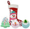 Bomb Cosmetics Snowlady Stocking 3er Set Weihnachten Handgemachte Badebomben - Festliche Packung mit reinen ätherischen Ölen, tierversuchsfrei & vegan