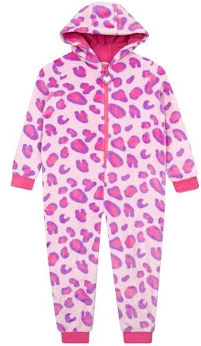 Harry Bear Pyjama Combinaison Animaux | Surpyjama Fille | Combinaison Pyjama Enfant | Combinaison Polaire Enfant | Rose 9-10 Ans