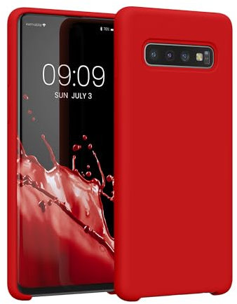 kwmobile Housse Compatible avec Samsung Galaxy S10 Coque - Housse de téléphone Protection Souple en TPU Silicone - Rouge Classique
