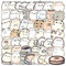 50 Stück süße fettige Katzen-Aufkleber, Kawaii Pusheen Aufkleber für Wasserflasche, Computer, Tassen, Gitarren Telefone, Vinyl Wasser Dicht