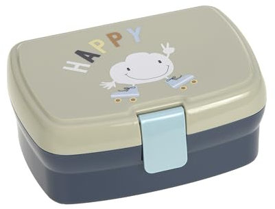 LÄSSIG Kinder Lunchbox Brotdose mit herausnehmbarer Unterteilung, BPA-frei/Cloud