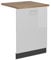 Vicco Tapa del lavavajillas R-Line, Blanco Alto Brillo, 60 cm, ET Roble