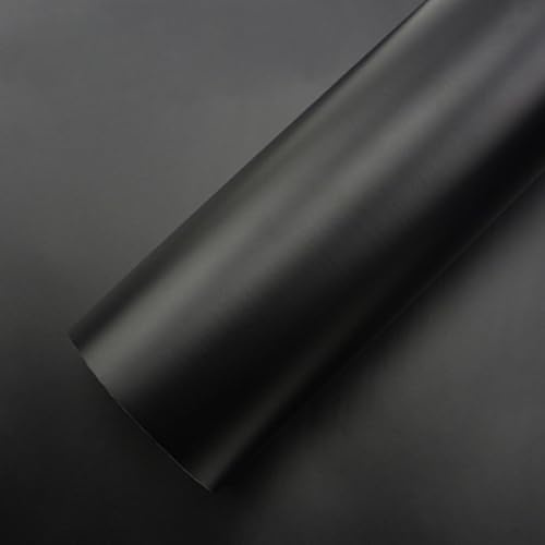 Inoverhome Möbel-Klebefolie Schwarz Matt – 152 x 300 cm | Selbstklebende Möbelfolie, wasserfest & blasenfrei Dank Luftkanäle | Mehrzweck Deko-Folie | Küchenfolie für Möbel & Küchenfronten