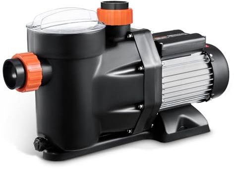 VEVOR Pompe de piscine hors sol, 2,5 CV, débit maximal de 148 GPM, pompe de piscine à vitesse unique, 220 V 3450 tr/min, levage de la tête maximale de 18,9 m avec panier filtrant en polypropylène