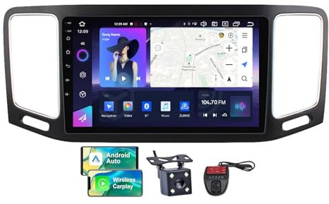 Genérico Radio Android 13 de 10 para Volkswagen Sharan (2012-2018), GPS, FM RDS, Bluetooth 5.0, CarPlay inalámbrico, Android Auto, WiFi, DSP y Control en el Volante.