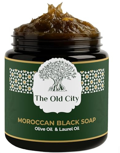 Moroccan Black Beldi Soap – Olive Oil & Laurel – Traditional Hammam Cleanser – Detoxifying & Moisturising – Vegan, Natural, Whole Body Use (250 ml, Laurel)