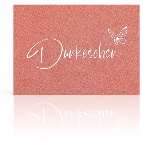 Eummelchen 25 rote Dankeskarten | edles 300g Papier | Postkarte Danke Karte | Karte Dankeschön | Danksagungskarten | Vielen Dank Karten