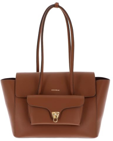 Coccinelle Leder Shopper Umhängetasche Double Beat Grained Leather Handbag