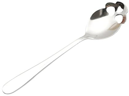 Eiscreme-Rührlöffel in Totenkopf-Form, Edelstahl, Kaffeelöffel, Dessertlöffel für Kaffee, Dessert