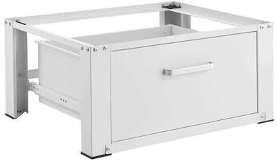 IVOL Pedestal para lavadora o secadora de acero blanco – Capacidad de carga 150 kg (un cajón)