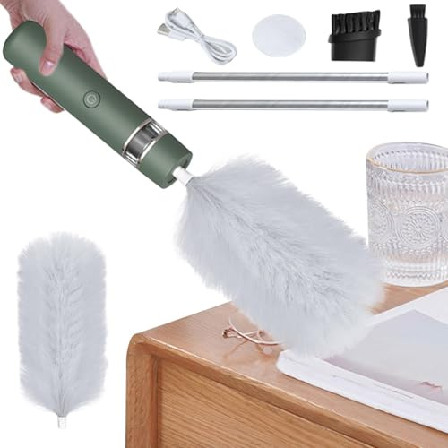Spin Duster – 4,7 x 4,7 x 26,7 cm, spazzola automatica per la pulizia della casa, spin-, spin-, spolverino automatico a 360°, accessorio per la pulizia