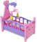 vidaXL Puppenwiege mit Bettwäsche Kissen Puppenbett Puppenmöbel Spielzeug