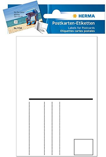 HERMA 7758 Postkarten Etiketten, 95 x 145mm, 10 Stück (2er Pack)