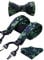 HISDERN Grün Herren Hosenträger mit 6 starken Clips Extra Breit Paisley Y Form Hosenträger für Herren mit Fliege Einsteckuch Set…