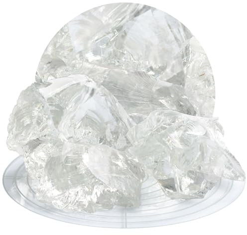 Schicker Mineral Glassteine zur Befüllung von Gabionen, als Gabionensteine und Dekosteine geeignet, zur Gartendeko, Glasbruch, praktisch verwitterungsfrei (Weiss, 20 kg 60-120 mm)