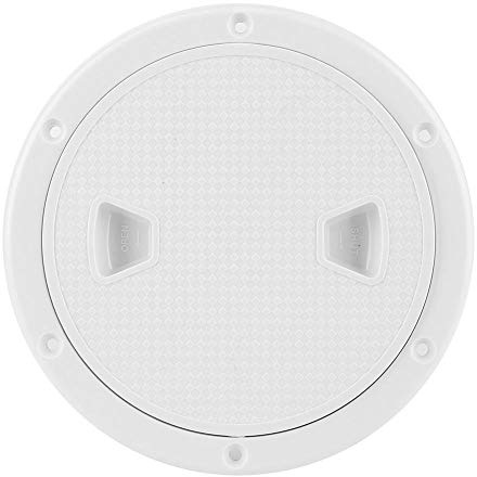 Terisass Inspection Hatch Cover - 6in Abs White Round Anti-UV Corrosion Resistant Marine Hatch Cover