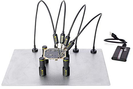 PCBite kit with 4x SP10 probes and test wires | Third Hand Tool | Rework Station | Helping Hands Soldering | Circuit Board Soldering Kit