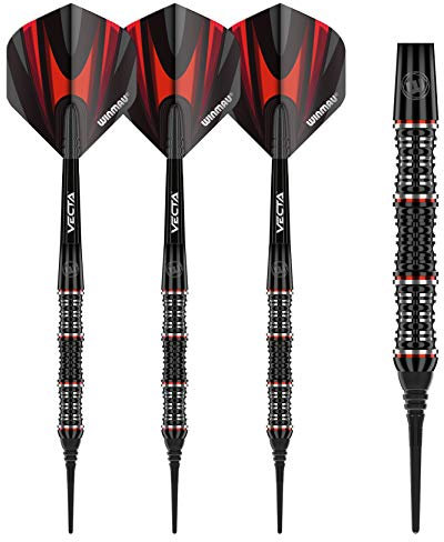 WINMAU Mervyn King Special Edition 18 Gram Tungsten Softip Darts Set with Prism Flights and Vecta Shafts (Stems)