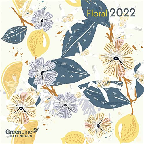 GreenLine Floral 2022 - Wandkalender - Mini-Broschürenkalender - 1,75x17,5-17,5x35 geöffnet - Blumen
