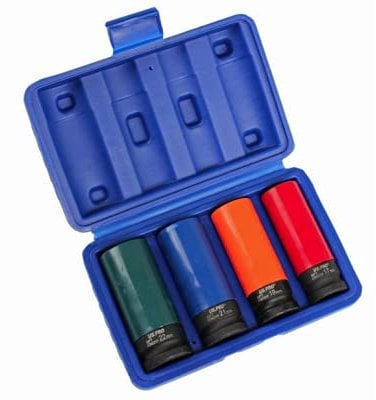 US PRO 4pc Deep Wall Impact Sockets for Alloy Wheels 1/2 Drive 17-22mm 3724