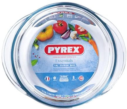 Pyrex Cacerola redonda con tapa 1,3 L/Essentials