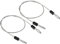 PATIKIL Sicurezza Acciaio Cavo 2.5mm x 0.5m/1.64ft Rivestito Bagaglio Blocco Filo Corda con Doppio Asola Trasparente 2pz