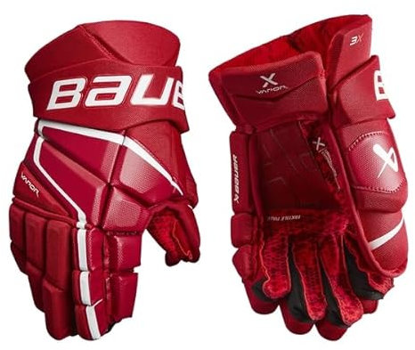 Bauer Vapor 3X Handschuhe Intermediate, Größe:12 Zoll, Farbe:rot