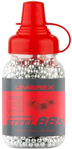 Umarex Bolas redondas de acero de 4,5 mm (.177), 0,35 g, 1500 unidades, acero de alto rendimiento