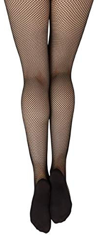 Capezio Collant professionnel en résille sans couture pour femme, noir, 1X