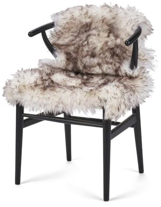 Nordic Sheep Lammfell Langhaarig 90x60 cm | Lammfell Echt für das Sofa, den Stuhl oder rund um den Esstisch | Jedes Lammfell Teppich ist EIN Unikat und von der Natur geschaffen | Farbe: Schneespitze