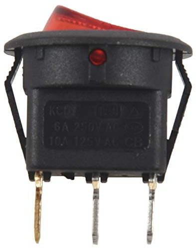 Interruptor basculante bipolar ON OFF rojo 3 20 mm