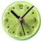 HOMSFOU Kühlschrankuhr Magnetuhr Wanduhr Nicht Tickend Batteriebetriebene Uhr Magnet Nachricht Aufkleber Für Home Office 1 Stück (Grüne Zitrone)