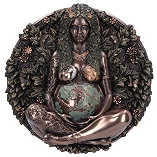 Nemesis Now Wandschild Mutter Erde, Bronze, 15 cm, Kunstharz