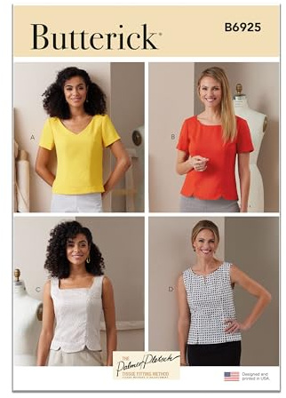 Butterick Sewing Pattern 6925 - Intermediate Tops Pattern - B5 (8-10-12-14-16)