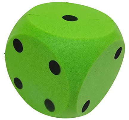 alldoro 63107 – Schaumstoff-Würfel in Grün, 15 x 15 cm, 149 g, extra weich für Kinder, drinnen und draußen