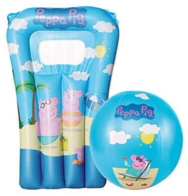 Smart-Planet Juego de playa Peppa Pig – Colchón de aire de bola de agua Peppa Pig juguete de playa para piscina y mar y playa – juguete inflable para piscina para niños