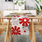 Tischläufer Blumen Modern Rot Grau Tischläufer Tischdecke Restaurant Dekoration Leinen Faltenfrei rutschfest Tischband Deko Tischwäsche Esstisch Party Hochzeit Platzsets Abwaschbar 33x183 cm