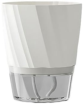 YIUPEDRFG Vielseitiger, selbstbewässernder Blumentopf – für Zimmerpflanzen, geteilt für Praktikabilität und hervorragende Robustheit und Langlebigkeit, Weißer, transparenter Boden, mittlere Größe