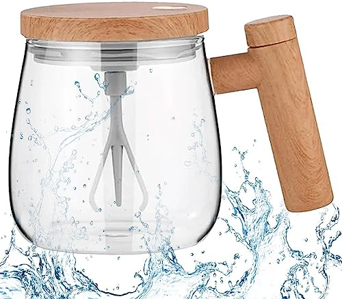 Tazza Da Caffè A Agitazione Automatica Con Maniglia, Tazza Di Miscela Elettrica Ad Alta Velocità Tazza Di Miscela Elettrica Ad Alta Velocità, Tazza Di Agitazione Automatica In Vetro, Tazza Di