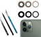 Mingxiong 3Pcs/Set 11 Pro/11 Pro Max Rear Back Camera Glass Lens Replacement for iPhone 11 Pro/iPhone 11 Pro Max Camera Glass Lens Replacement + Repair Tool Kit Set,Anti-Lens Scratch