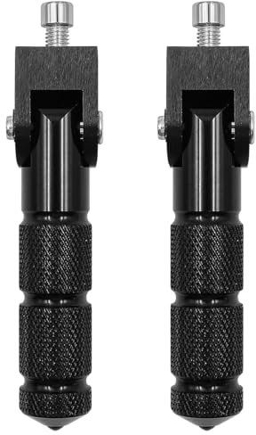Tiardey 2 pièces Repose-Pieds de Moto universels pour Moto Voiture électrique 8MM Tige de Support Pliante à 90 degrés (Noir)